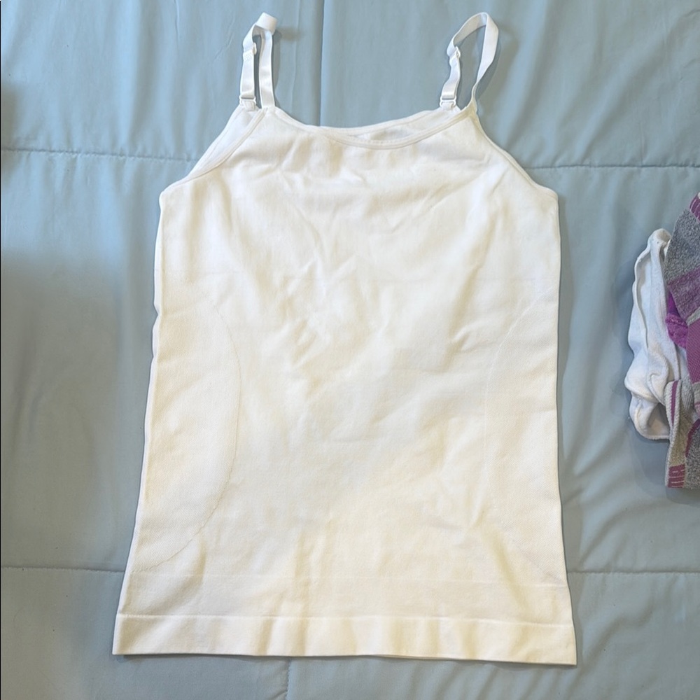 Shapermint White Fitted Sleeveless Camisole